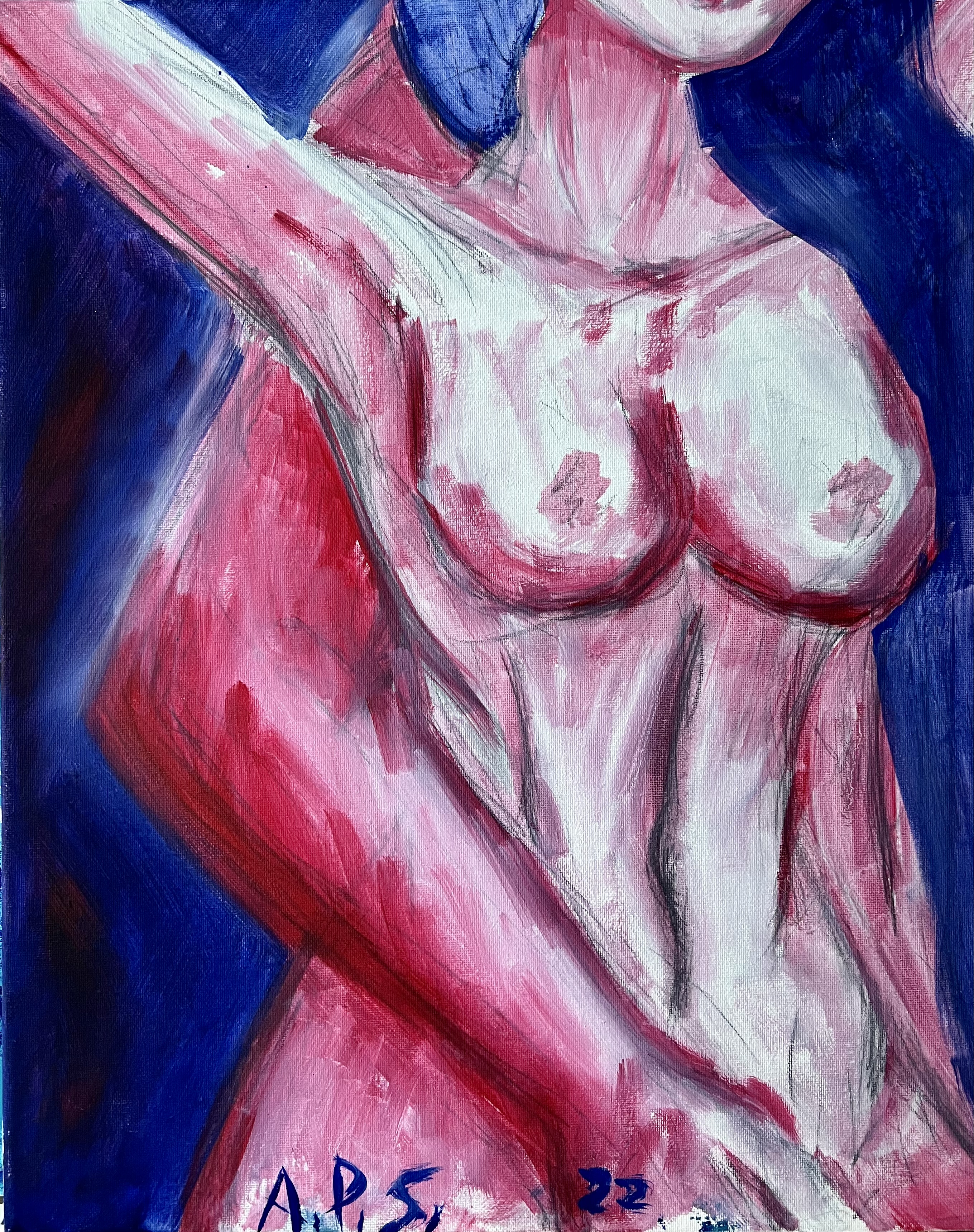 SOUL 1203 - female torso in pink and red